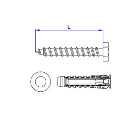 SA-TE TB [CP] Soportes de fijación para sanitarios. Fijación de termos y calentadores. Tornillo. 2 PCS x KIT